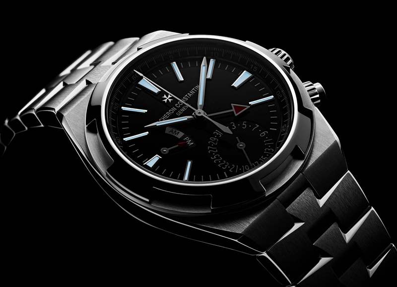 江詩丹頓海外雙時黑色腕表7900V/110A-B546-復刻表