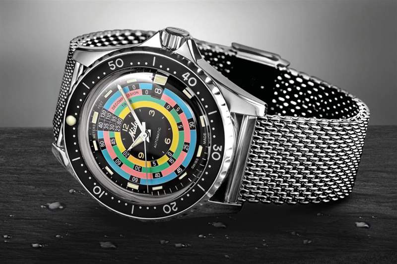 Mido海洋之星減壓計(jì)時(shí)器1961「夢幻彩色圈」-復(fù)刻表