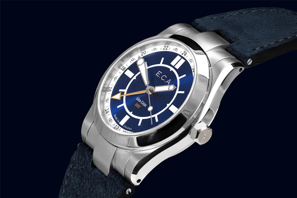 瑞典制表商ECAndersson小眾品牌藍(lán)面GMT手表-復(fù)刻表