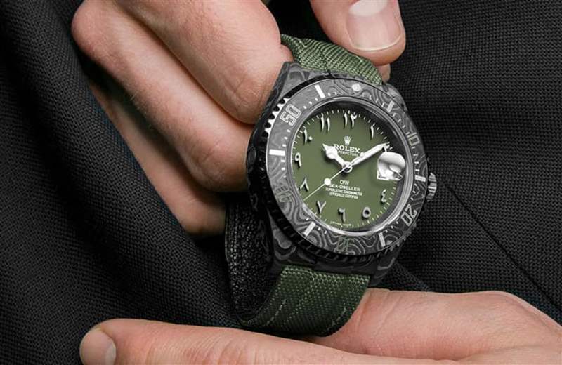 幾乎全部錶殼都改成碳纖維材質(zhì)，使得手錶整體重量只有80.46克，大概只有原廠(chǎng)海使重量的一半不到。（Source：Designa Individual）