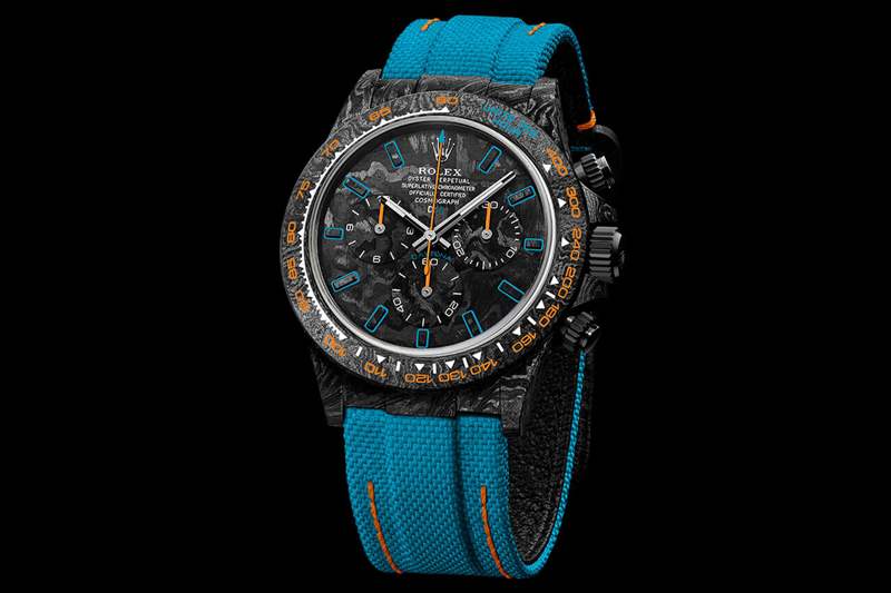 勞力士DIT獨特的褪色老化設(shè)計40毫米碳纖維紋理改裝表-復(fù)刻表