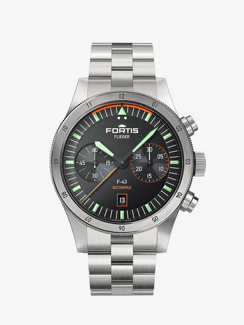 俄羅斯小眾手表富通Fortis Flieger F-43 Bicompax-復(fù)刻表