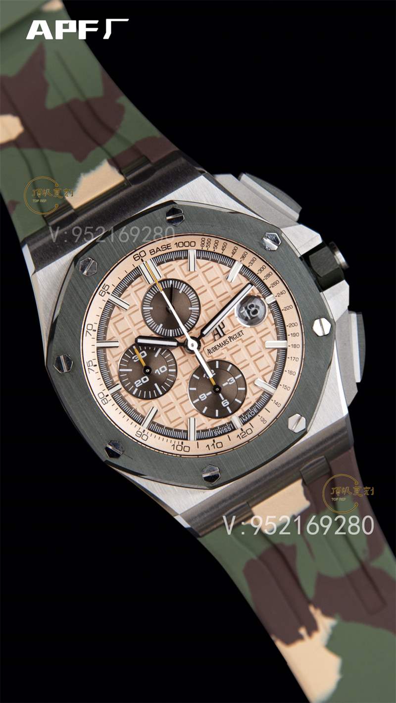 APF廠AP愛彼26400迷彩配色皇家橡樹計時復刻表做工怎么樣-復刻表