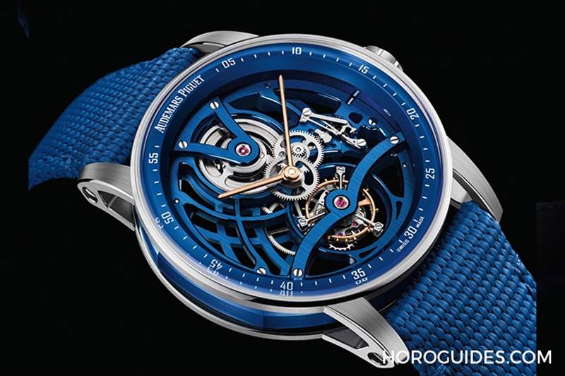 電光藍陶瓷亮眼,鏤空陀飛輪腕表-復刻表