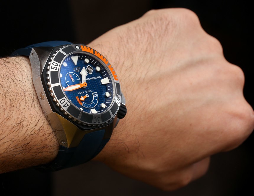 芝柏Sea Hawk藍(lán)色腕表上手-復(fù)刻表