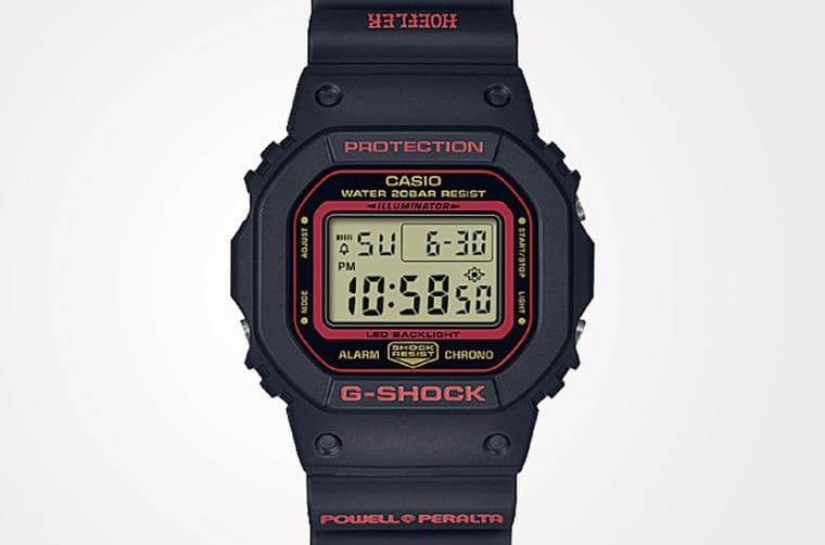 G-SHOCK與滑板冠軍選手、品牌三方聯(lián)名DW-5600方表散發(fā)濃濃街頭藝術(shù)風(fēng)格-復(fù)刻表