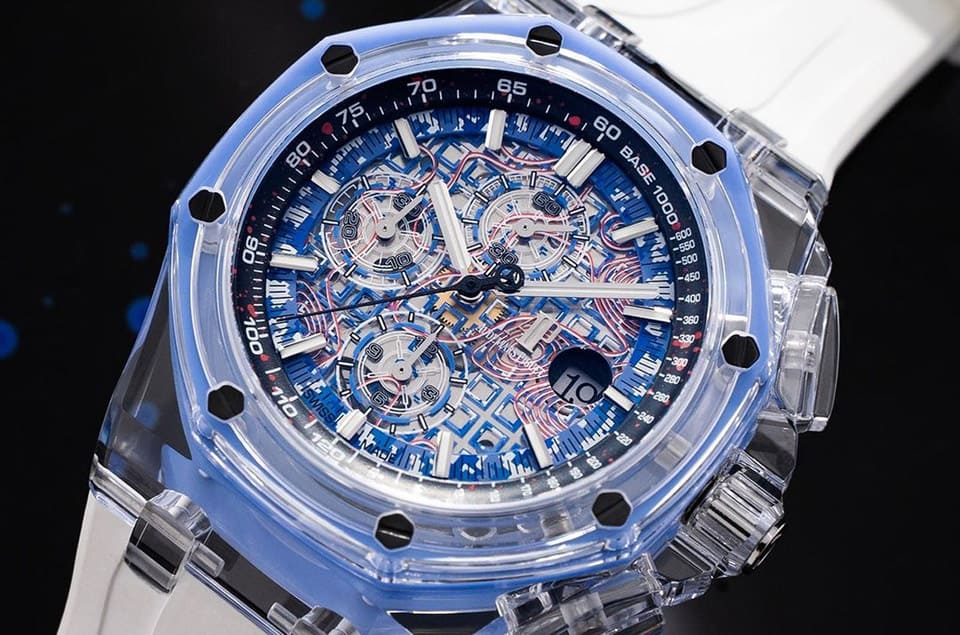 超吸睛！主打迷彩軍事風的透明皇家橡樹離岸型計時碼表-復刻表