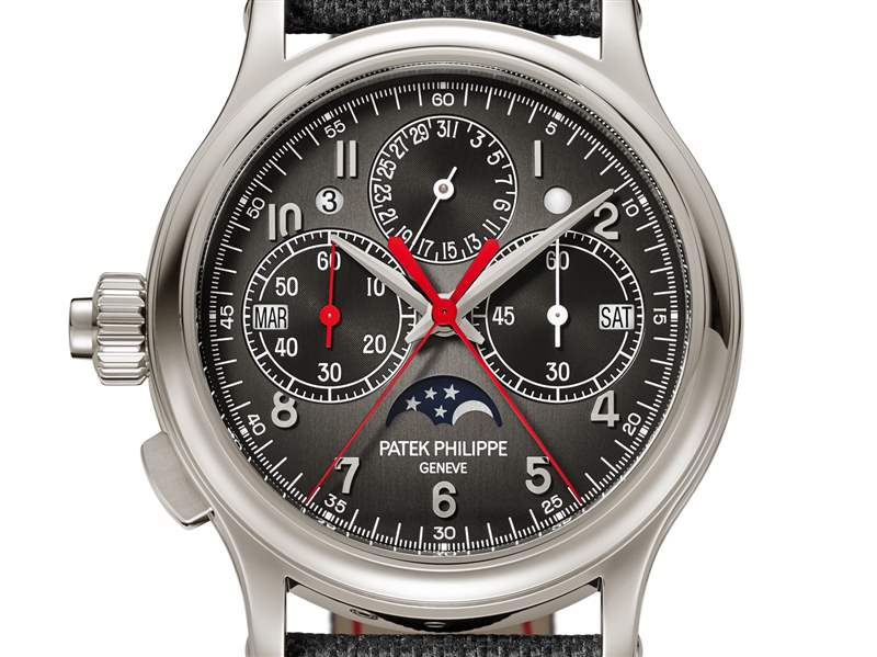 百達翡麗推出Ref. 5373P-001萬年歷雙秒追針單按鈕計時腕表:左撇子布局 百達翡麗推出Ref. 5373P-001萬年歷雙秒追針單按鈕計時腕表:左撇子布局-復刻表