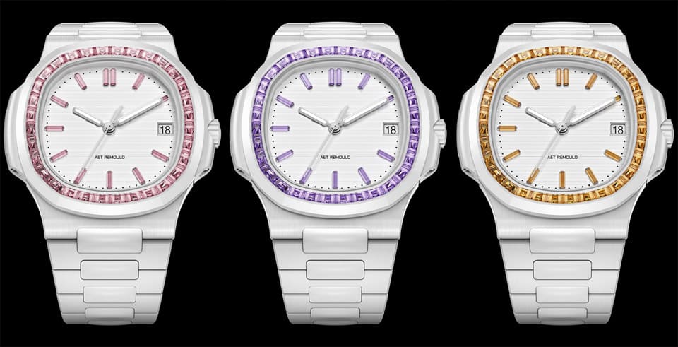 「白陶瓷搭彩色寶石」百達翡麗金鷹5711掀起高級運動表奢華風-復(fù)刻表