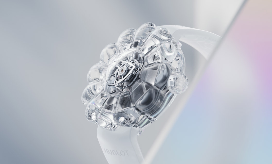 12辦花型透明藍寶石表殼!村上隆微笑小花仙氣爆棚了|Hublot MP-15村上隆藍寶石陀飛輪腕表-復(fù)刻表