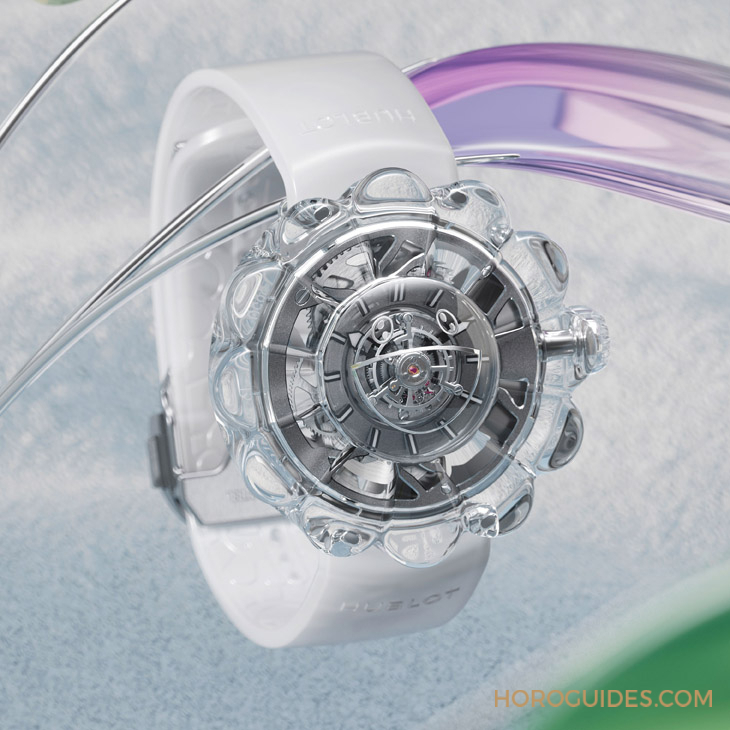 12辦花型透明藍寶石表殼!村上隆微笑小花仙氣爆棚了|Hublot MP-15村上隆藍寶石陀飛輪腕表-復(fù)刻表