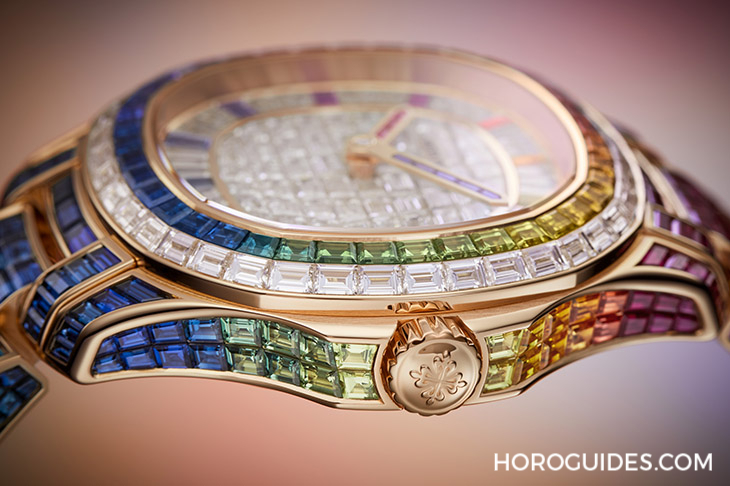 PATEK PHILIPPE - Ladies First！ 百達翡麗最新Aquanaut Luce「彩虹」三問表與Nautilus織紋復合表帶