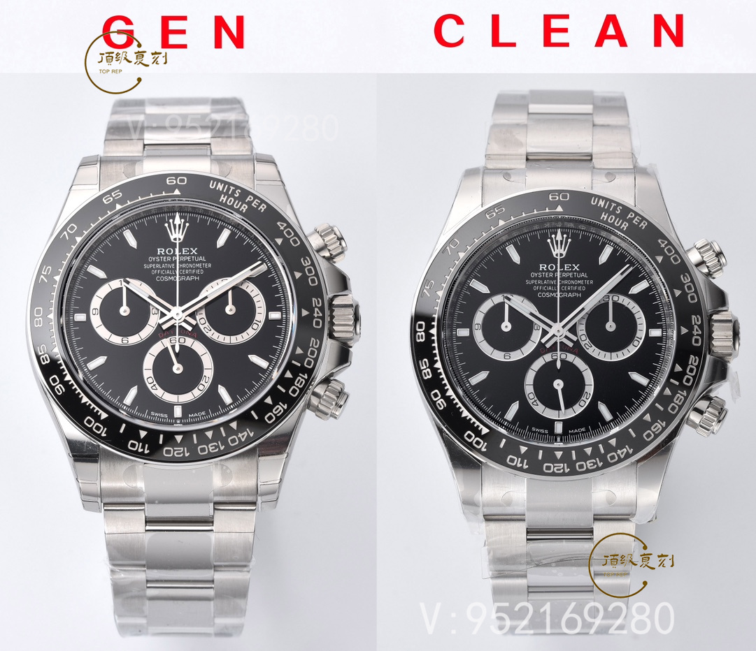 Clean廠C廠勞力士4131黑陶迪126500ln手表對比正品怎么樣-復刻表