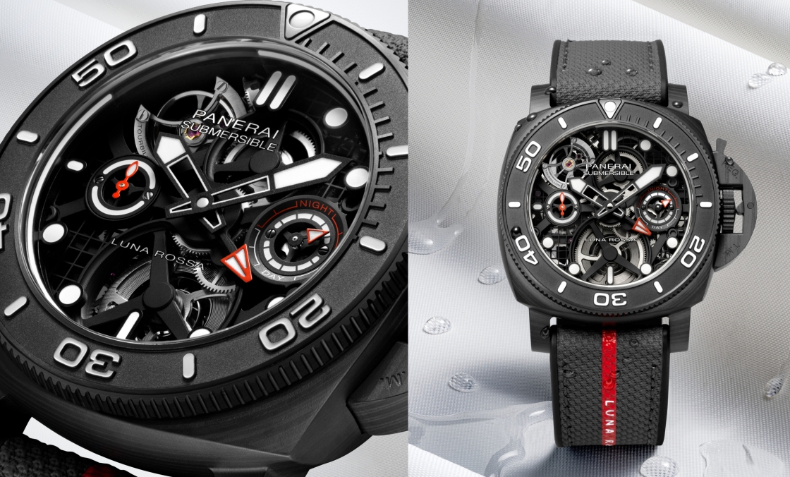 OFFICINE PANERAI - PANERAI首次采Carbotech打造陀飛輪表款｜體驗版Submersible Tourbillon GMT Luna Rossa-PAM01405