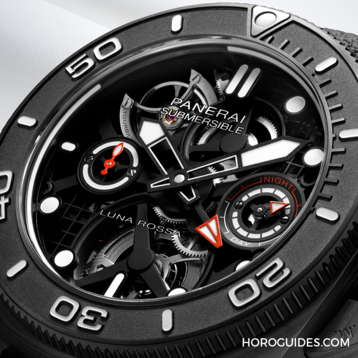 OFFICINE PANERAI - PANERAI首次采Carbotech打造陀飛輪表款｜體驗版Submersible Tourbillon GMT Luna Rossa-PAM01405