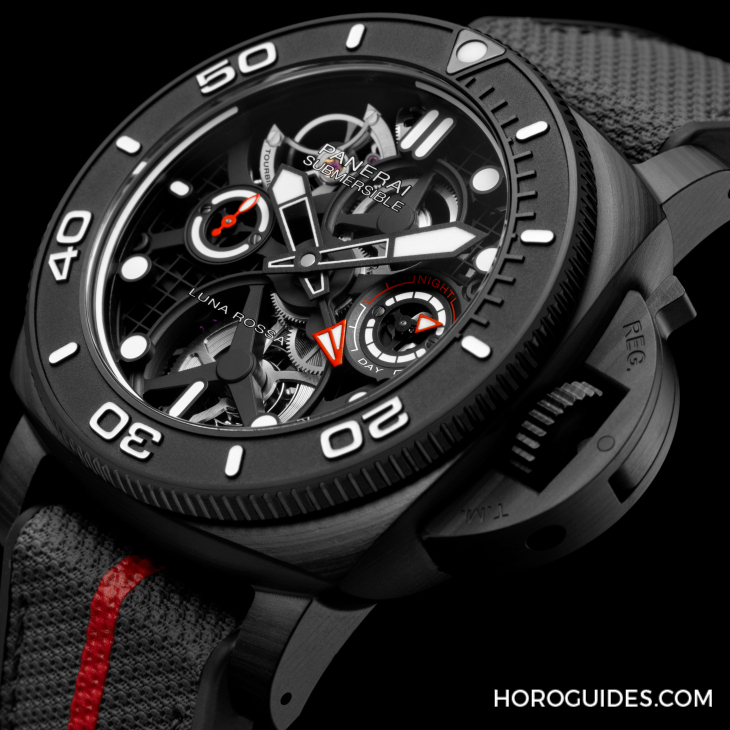 OFFICINE PANERAI - PANERAI首次采Carbotech打造陀飛輪表款｜體驗版Submersible Tourbillon GMT Luna Rossa-PAM01405