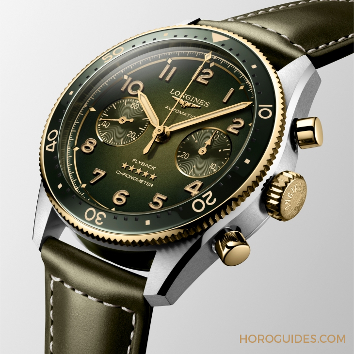 LONGINES - SPIRIT - L3.802.1.53.6 - LONGINES Spirit再掀熱潮！ Spirit Zulu Time鈦金屬腕表與計時秒表間金新色登場