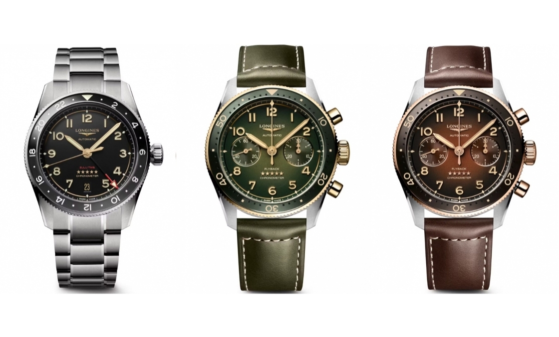 LONGINES Spirit再掀熱潮! Spirit Zulu Time鈦金屬腕表與計時秒表間金新色登場-復刻表